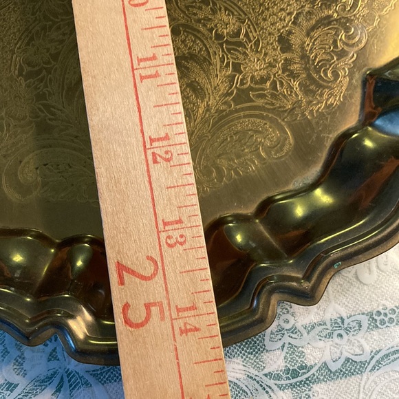 SEIDEN BRASS TRAY, appx. 11 x 14” w/ a little tarnishing, still beautiful.  $44 - Picture 6 of 10